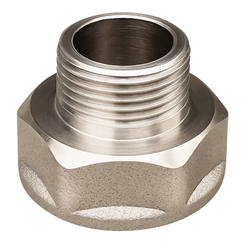 Переход никелированный латунный Ду 10х8 3/8"х1/4" ВР/НР